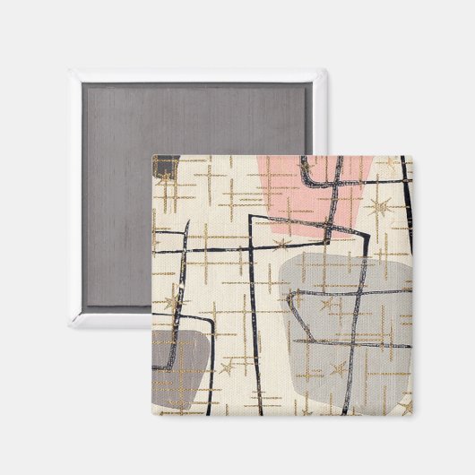 Midden-eeuwse moderne Abstracte magneet (Voorkant / Achterkant)