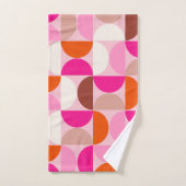 Midden-eeuwse moderne Abstracte patroonroze Sinaas Bad Handdoek (Handdoek)