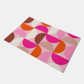 Midden-eeuwse moderne Abstracte patroonroze Sinaas Deurmat (Schuin)