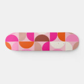 Midden-eeuwse moderne Abstracte patroonroze Sinaas Persoonlijk Skateboard (Horizontaal)