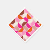 Midden-eeuwse moderne Abstracte patroonroze Sinaas Servet (Hoek)