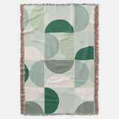 Midden-eeuwse moderne Abstracte patroonsleuf groen Deken (Voorkant Verticaal)