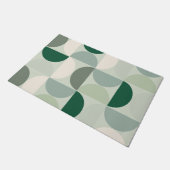 Midden-eeuwse moderne Abstracte patroonsleuf groen Deurmat (Schuin)
