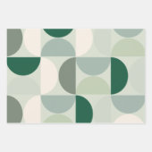 Midden-eeuwse moderne Abstracte patroonsleuf groen Inpakpapier Vel (Voorkant 3)