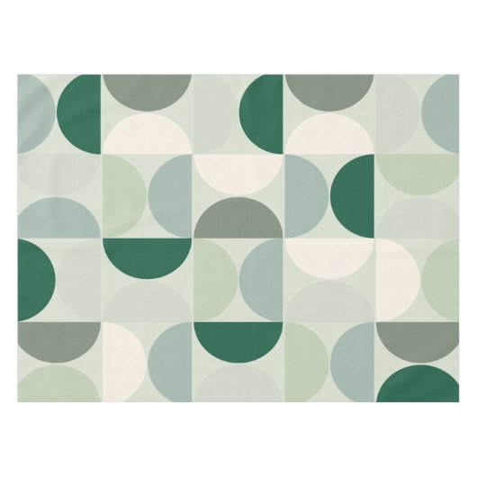 Midden-eeuwse moderne Abstracte patroonsleuf groen Tafelkleed (Voorkant (Horizontaal))