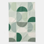 Midden-eeuwse moderne Abstracte patroonsleuf groen Theedoek (Verticaal)