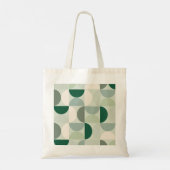 Midden-eeuwse moderne Abstracte patroonsleuf groen Tote Bag (Achterkant)