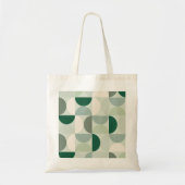 Midden-eeuwse moderne Abstracte patroonsleuf groen Tote Bag (Voorkant)