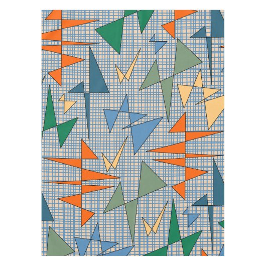 Midden-eeuwse moderne Abstracte triangulatie Tafelkleed (Voorkant)