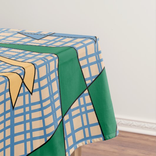 Midden-eeuwse moderne Abstracte triangulatie Tafelkleed (Voorbeeld)