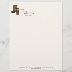 Midden-eeuwse moderne architecturale Logo II op iv Briefhoofd