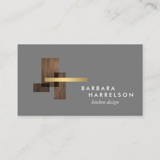 Midden-eeuwse moderne architecturale Logo op donke Visitekaartje (Voorkant)