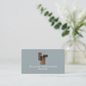 Midden-eeuwse moderne architecturale Logo op grijs Visitekaartje (Staand voorkant)