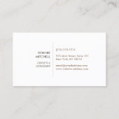 Midden-eeuwse moderne architecturale Logo op wit Visitekaartje (Achterkant)