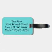 Midden-eeuwse moderne Argyle-Bagagelabel Bagagelabel (Achterkant horizontaal)