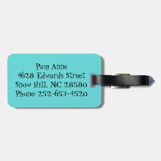 Midden-eeuwse moderne Argyle-Bagagelabel Bagagelabel (Achterkant horizontaal)