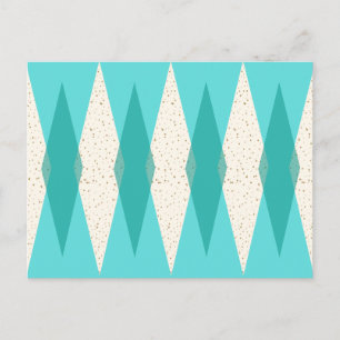 Midden-eeuwse moderne Argyle-Briefkaart Briefkaart