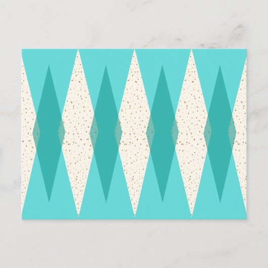 Midden-eeuwse moderne Argyle-Briefkaart Briefkaart (Voorkant)