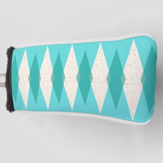 Midden-eeuwse moderne Argyle Putter-Hoesje Golfheadcover (Voorkant)