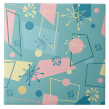 Midden-eeuwse moderne atomaire retrodesign in turq