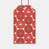 Midden-eeuwse moderne atomaire Stippen Retro Chris Cadeaulabel (Voorkant)