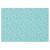 Midden-eeuwse moderne atoomAqua Blue Pattern Tafelkleed (Voorkant (Horizontaal))