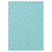 Midden-eeuwse moderne atoomAqua Blue Pattern Tafelkleed (Voorkant)