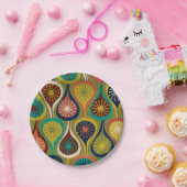 Midden-eeuwse moderne atoomdruppels Retropatropatr Papieren Bordje (Feest)