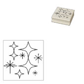 Midden-eeuwse moderne atoomillustratietekening rubberstempel (Gestempeld)