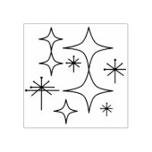 Midden-eeuwse moderne atoomillustratietekening rubberstempel (Afrduk)