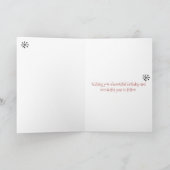 Midden-eeuwse moderne atoomkat-retro Happy Birthda Kaart (Binnen)