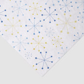 Midden-eeuwse moderne atoomleeftijd Blauwe Gele Pa Tissuepapier (Detail)