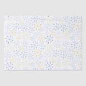 Midden-eeuwse moderne atoomleeftijd Blauwe Gele Pa Tissuepapier (Voorkant)