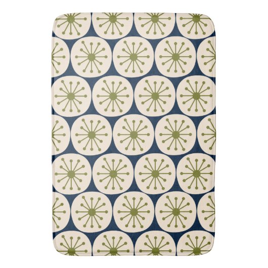 Midden-eeuwse moderne atoompatronen Retropatroon v Badmat (Voorkant Verticaal)