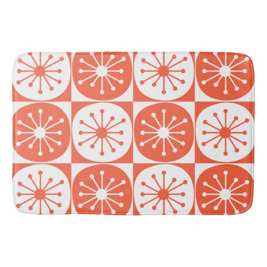 Midden-eeuwse moderne atoompatronen Retropatroon v Badmat (Voorkant)