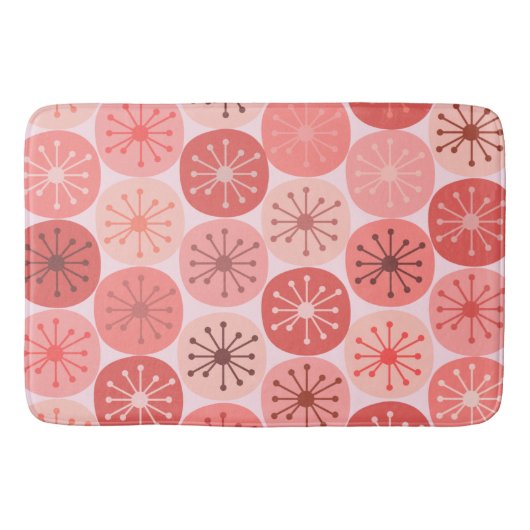 Midden-eeuwse moderne atoompatronen Retropatroon v Badmat (Voorkant)