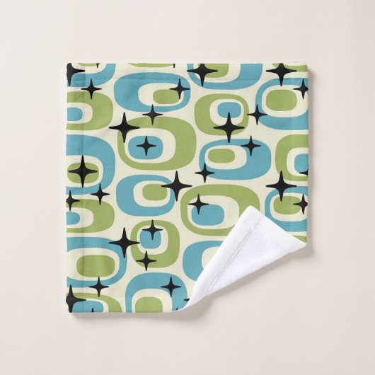 Midden-eeuwse moderne atoompatroon bad handdoek (Wasdoekje)