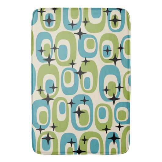 Midden-eeuwse moderne atoompatroon badmat (Voorkant Verticaal)