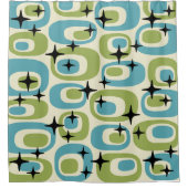 Midden-eeuwse moderne atoompatroon douchegordijn (Voorkant)