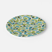 Midden-eeuwse moderne atoompatroon papieren bordje (Gekanteld)