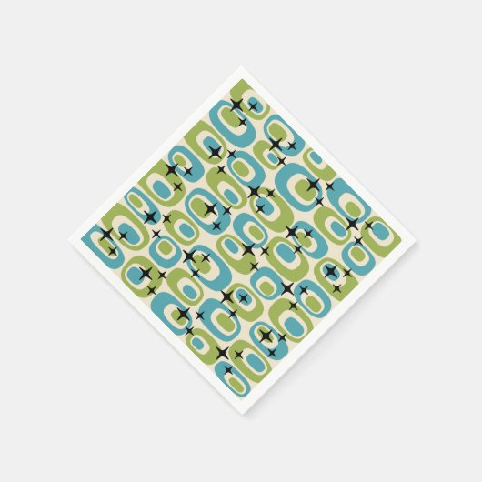 Midden-eeuwse moderne atoompatroon servet (Hoek)