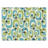 Midden-eeuwse moderne atoompatroon tafelkleed (Voorkant (Horizontaal))