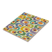 Midden-eeuwse moderne atoompatroon tegeltje (Zijkant)