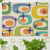 Midden-eeuwse moderne atoompatroon theedoek (Gevouwen)