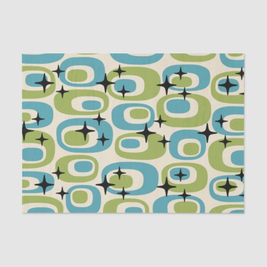 Midden-eeuwse moderne atoompatroon tissuepapier (Voorkant)