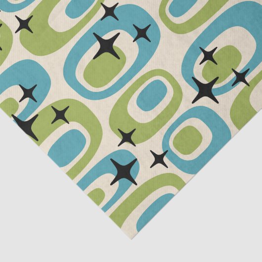 Midden-eeuwse moderne atoompatroon tissuepapier (Detail)