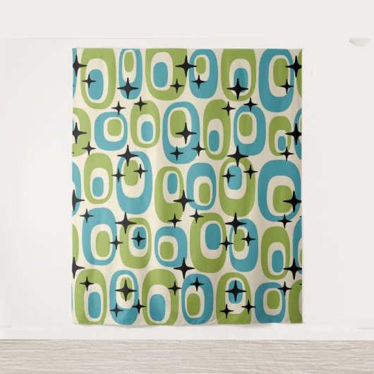 Midden-eeuwse moderne atoompatroon wandkleed (Voorkant)