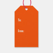 Midden-eeuwse moderne atoompuntpatroon cadeaulabel (Achterkant)