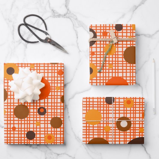 Midden-eeuwse moderne atoompuntpatroon inpakpapier vel (Voorkant)