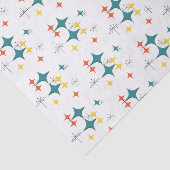 Midden-eeuwse moderne atoomtijdperk begint turquoi tissuepapier (Detail)